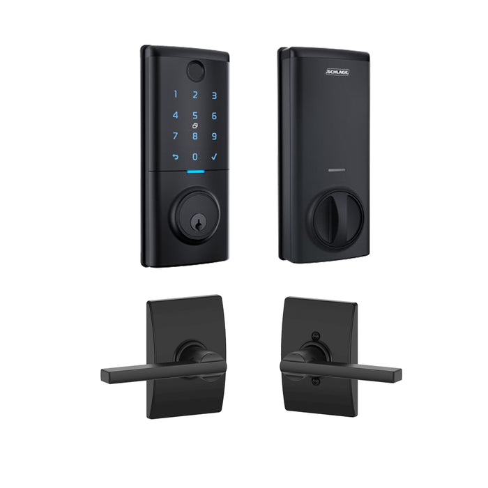 Schlage Ascent Smart Deadbolt + Century Latitude Lever Set Combo Deal