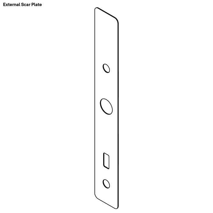 Yale Unity Slim Retrofit Scar Plate 42mm Black