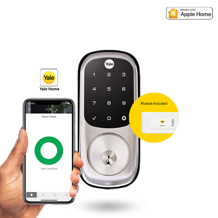 Yale Assure Keyed Digital Deadbolt Smart Ready with Yale Home Module Satin Nickel