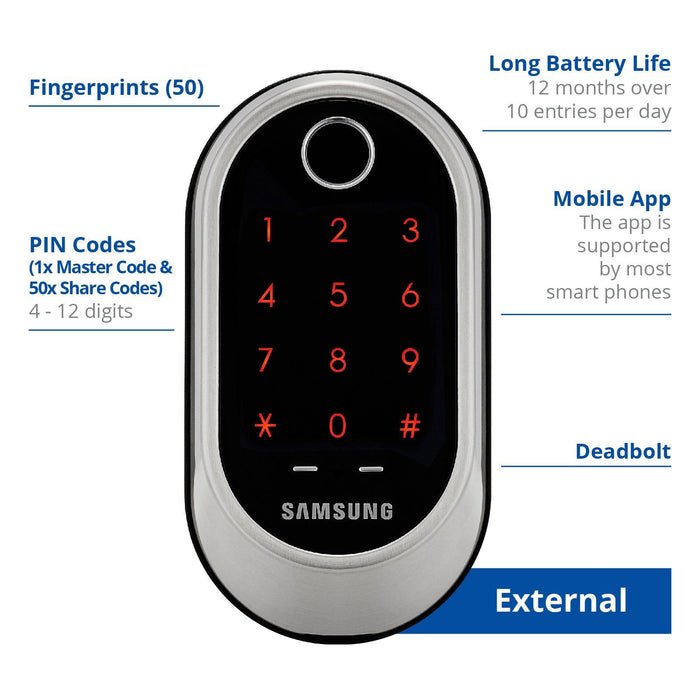 SAMSUNG SHP-A30 Smart WiFi Deadbolt - The Keyless Store