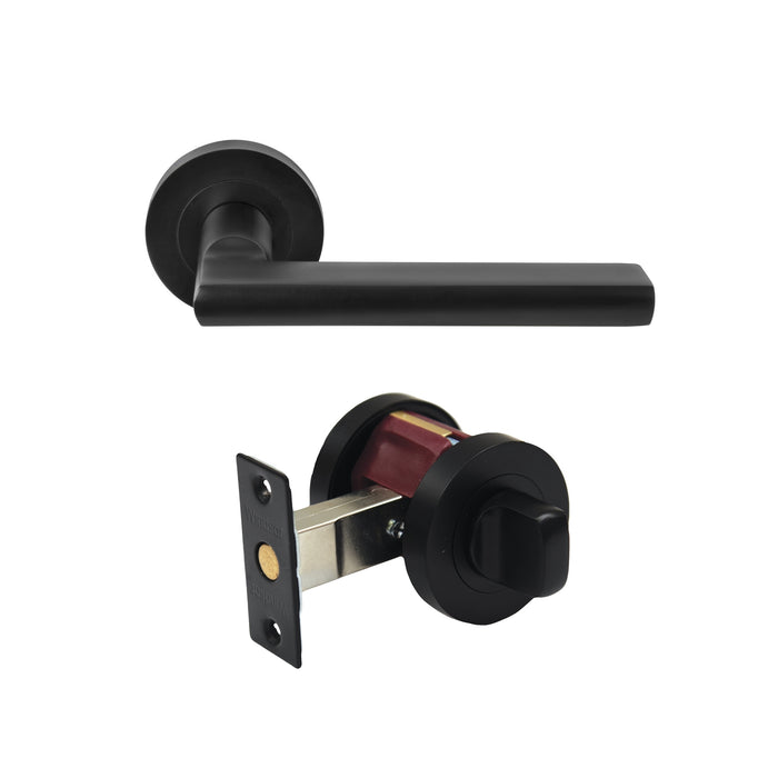 Windsor Futura Apex Lever Set (Brushed Nickel / Matt Black) - The Keyless Store