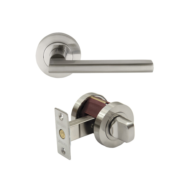 Windsor Futura Apex Lever Set (Brushed Nickel / Matt Black) - The Keyless Store