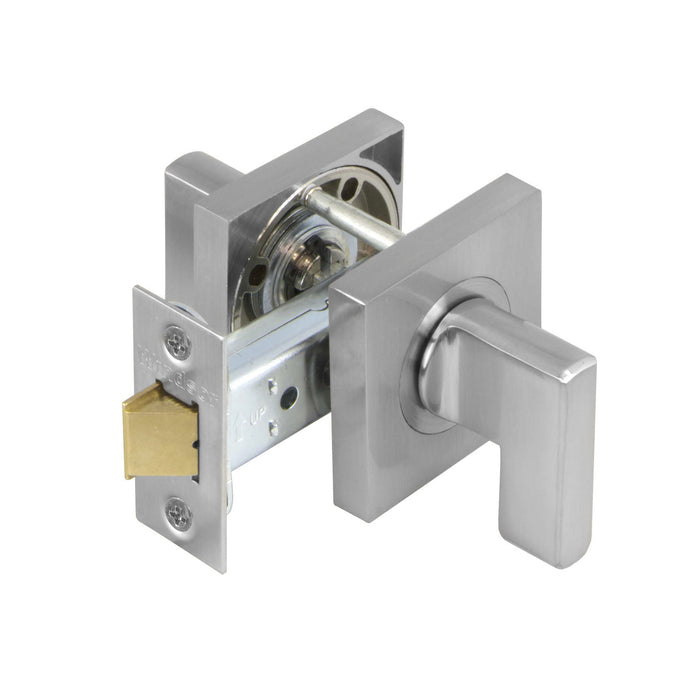 Windsor Mini Lever Latch Set Square Rose - Ideal for entry doors with digital lock and pull handles - The Keyless Store