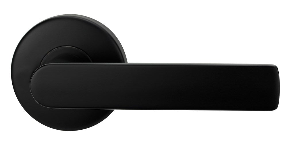 Lockwood Velocity® Series Nero Collection Element Large Rose Lever Matt Black - The Keyless Store