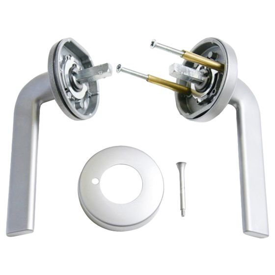 Lockwood Velocity® Series Glide Large Rose Lever Satin Chrome - The Keyless Store