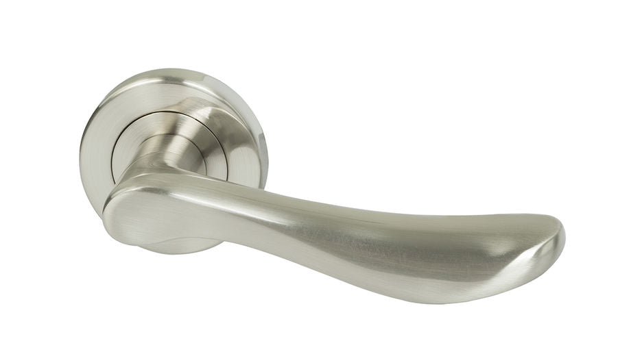 Miles Nelson Milano Range Anzio Round Rose Leverset Satin Nickel - The Keyless Store