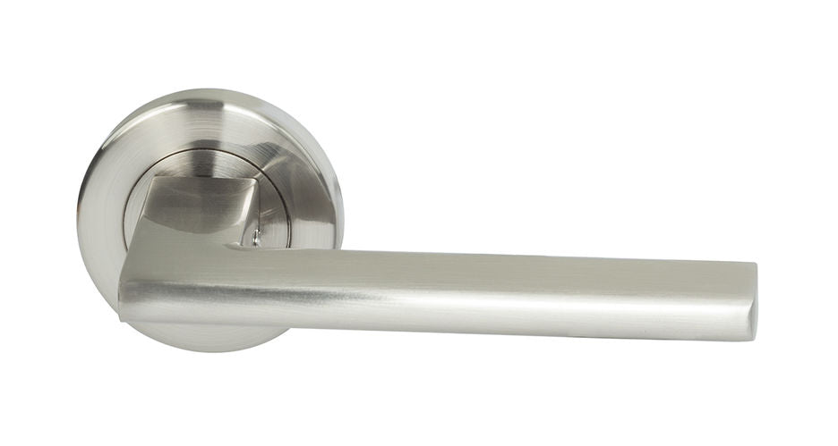 Miles Nelson Milano Range Forli Round Rose Leverset Satin Nickel - The Keyless Store