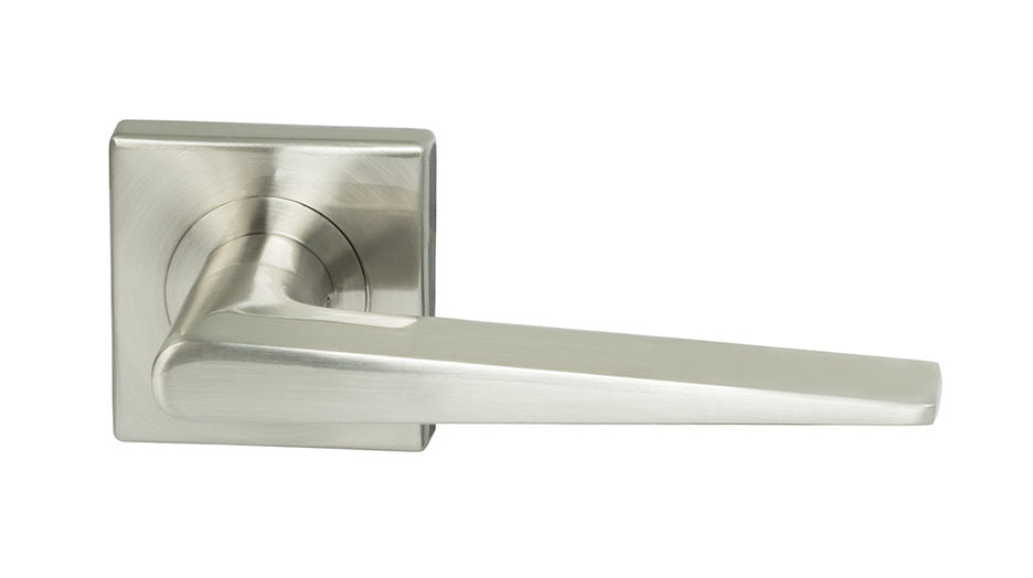 Miles Nelson Milano Range Lucca Square Rose Leverset Satin Nickel - The Keyless Store