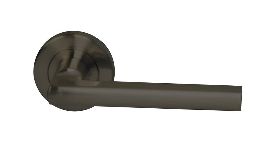 Miles Nelson Milano Range Parma Round Rose Leverset Satin Graphite - The Keyless Store