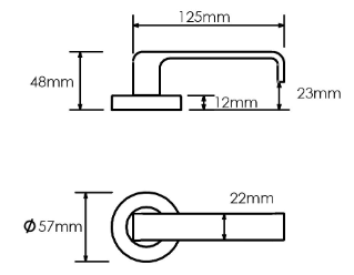 Schlage Form Series Costa Door Lever Solid Stainless Steel 304 - The Keyless Store