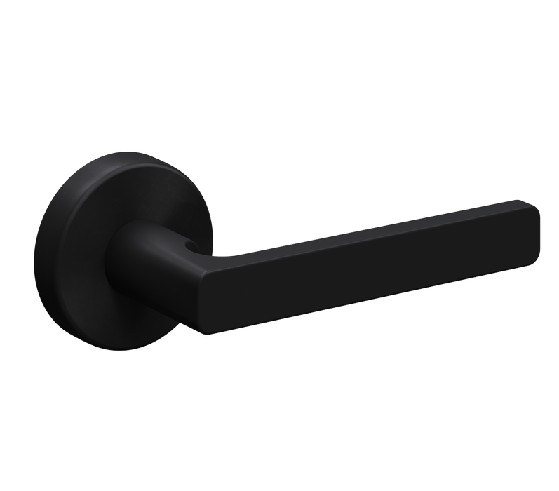 Schlage Medio Series Rivera Door Lever Matt Black - The Keyless Store