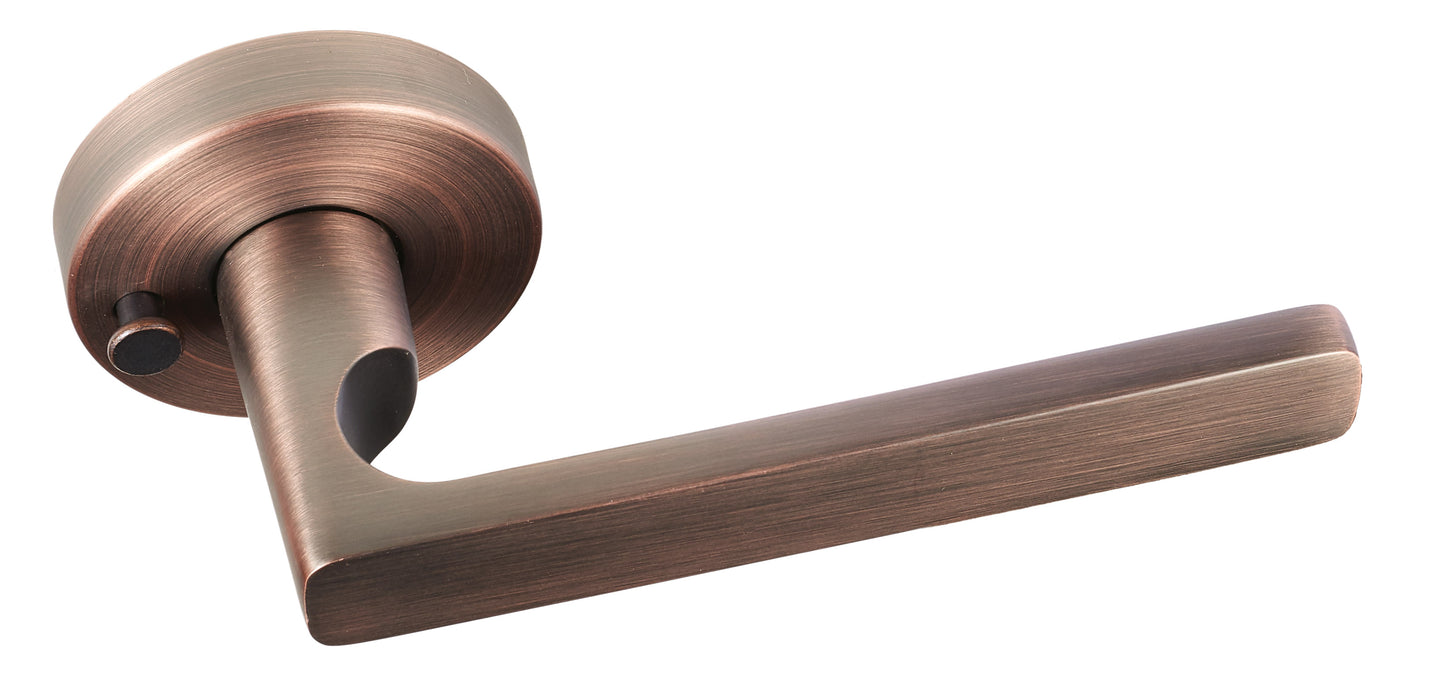 Schlage Medio Series Rivera Door Lever Aged Brushed Copper - The Keyless Store