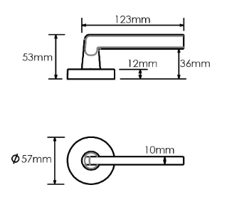 Schlage Medio Series Alba Door Lever Brushed Satin Chrome (Satin Chrome Plate) - The Keyless Store