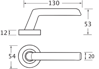 Schlage Medio Series Stella Door Lever Brushed Satin Chrome (Satin Chrome Plate) - The Keyless Store