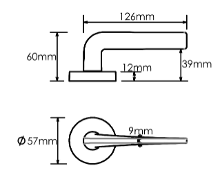 Schlage Medio Series Sierra Door Lever Aged Brushed Copper - The Keyless Store
