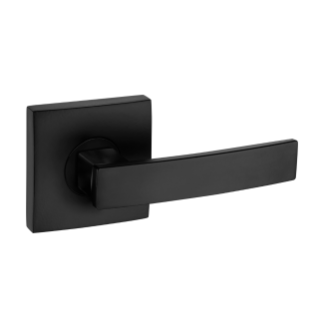 Schlage Valor Series Angular Door Lever Square Rose Black - The Keyless Store