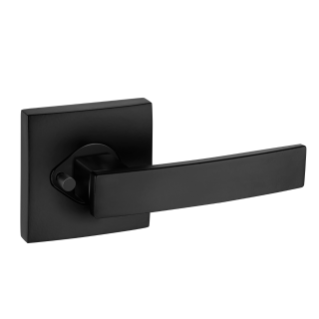 Schlage Valor Series Angular Door Lever Square Rose Black - The Keyless Store