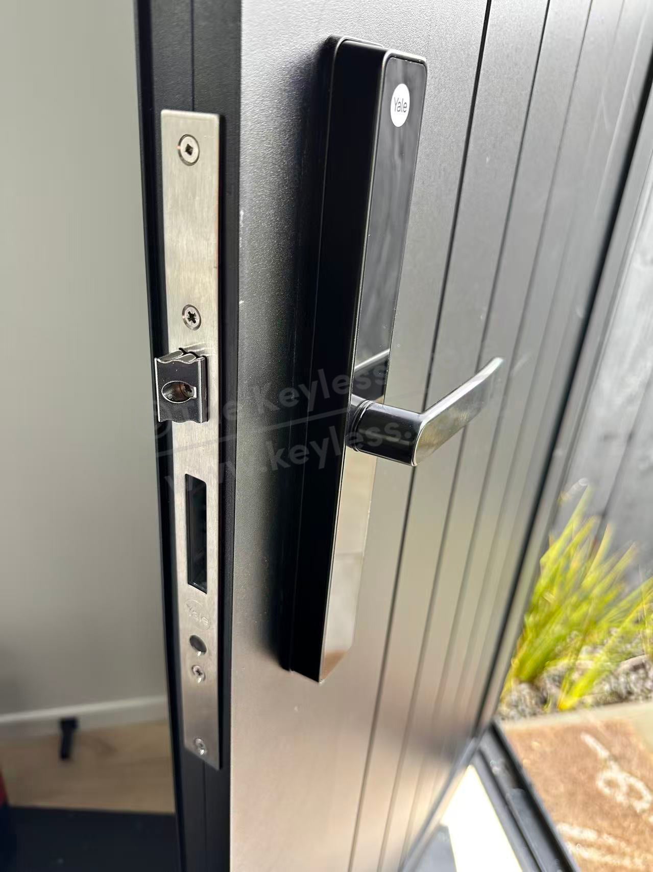 Schlage Artus Replaced with Yale Unity Slim Smart Lock and Extended Faceplate