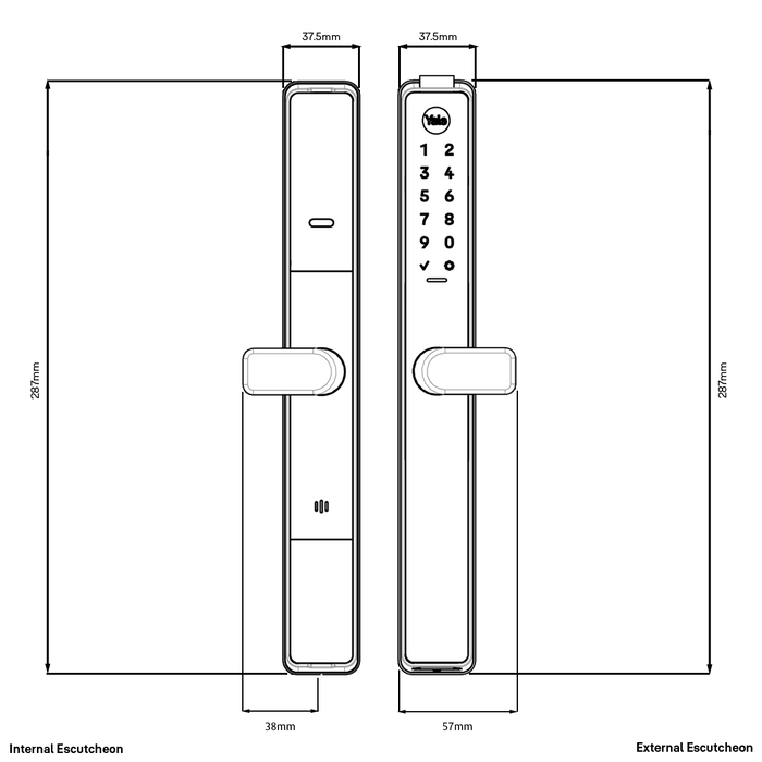 Yale Unity Slim Mini Lever Smart Lock