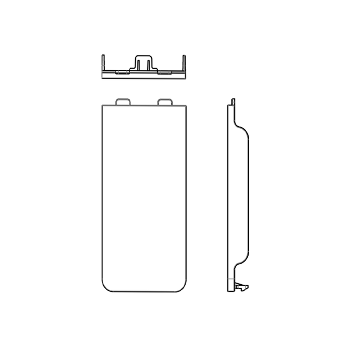 Yale Unity Slim Battery Cover - LOWER - Black