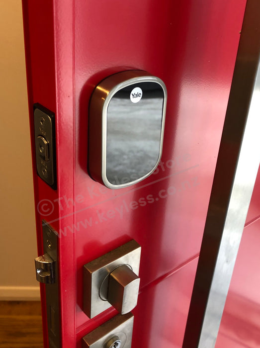 Yale Assure SL deadbolt Smart Ready on aluminium door installed by The Keyless Store YRD256HKSN