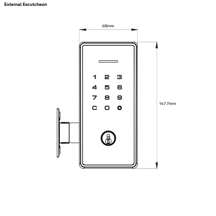 Yale Libi Keyed Digital Deadbolt Matt Black