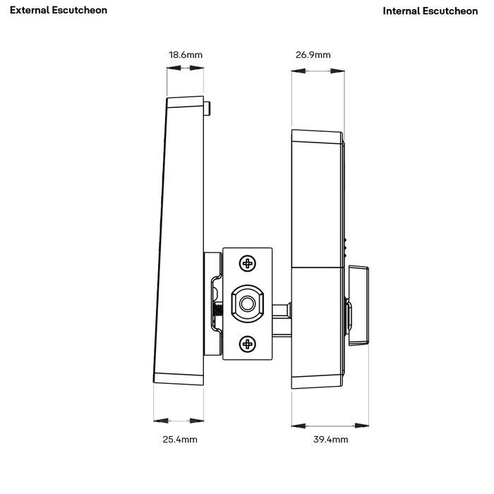 Yale Libi Keyed Digital Deadbolt Matt Black