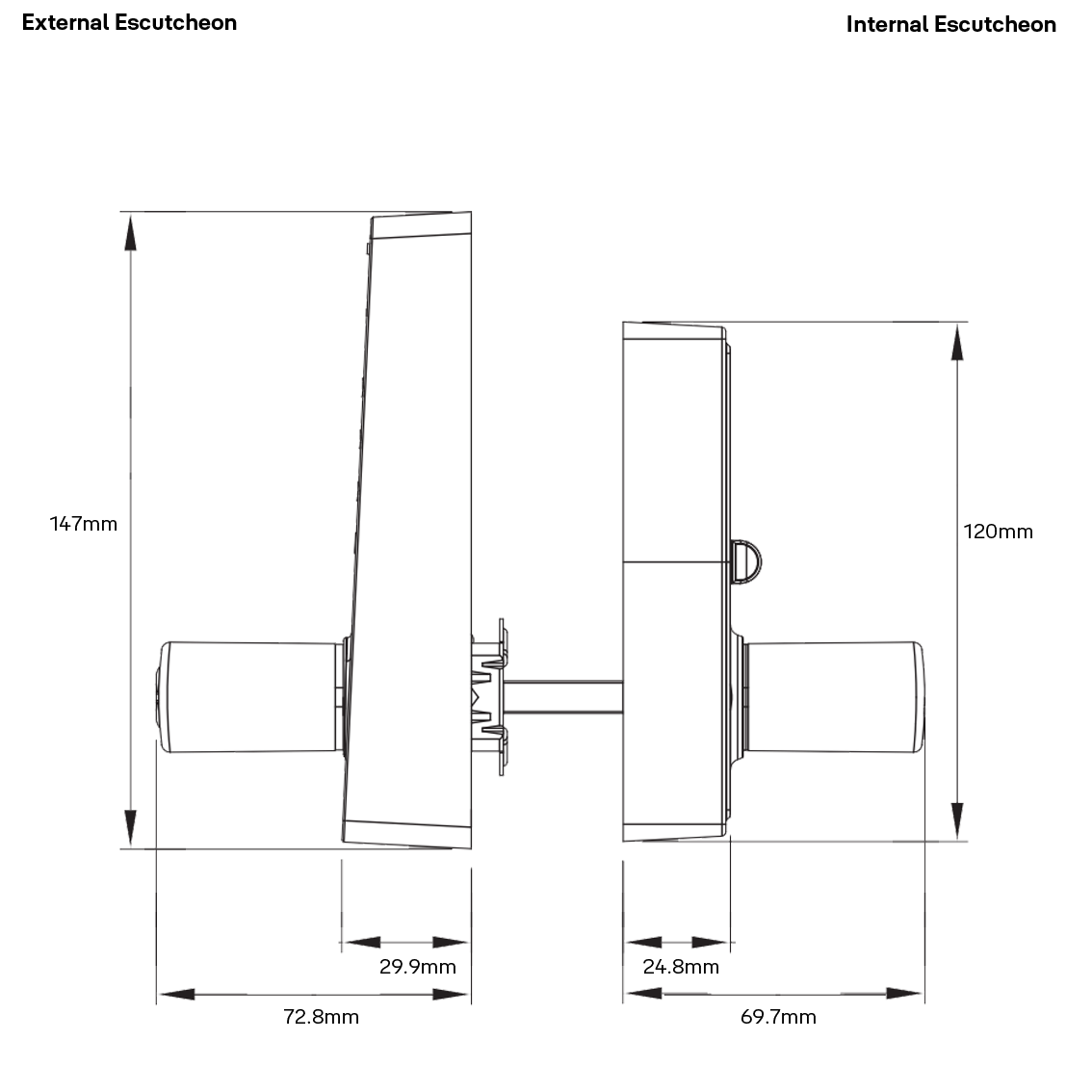 Yale LIBI Keyed Digital Lever | Matt Black | The Keyless Store