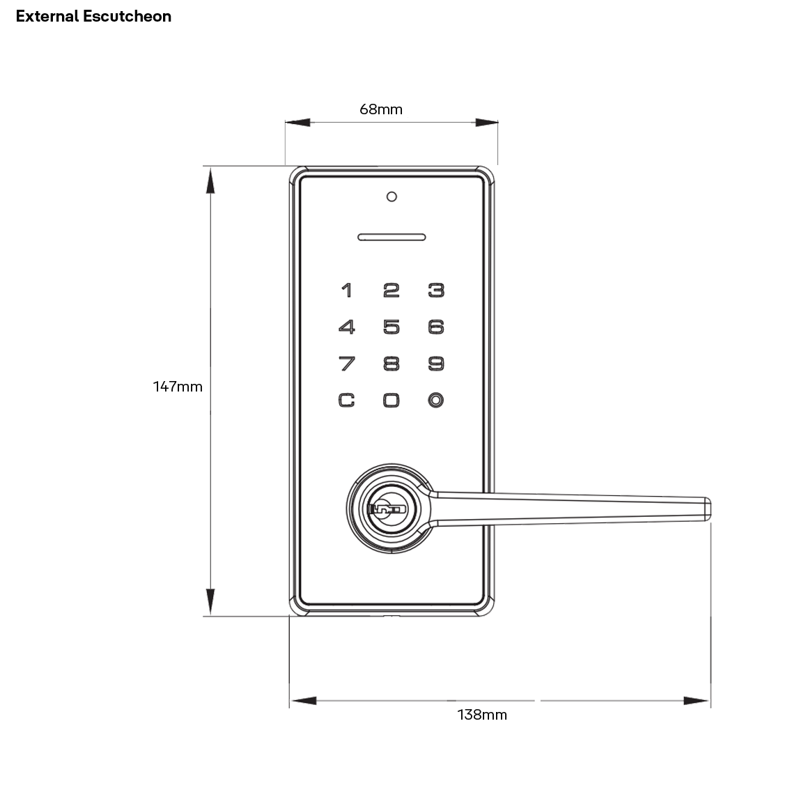 Yale LIBI Keyed Digital Lever | Matt Black | The Keyless Store