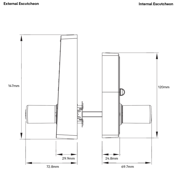 YALE LIBI Keyed Digital Lever Satin Nickel