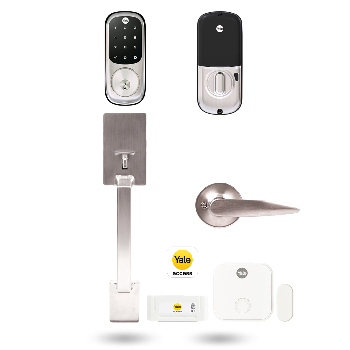 Yale Assure Keyed Deadbolt Alexander Gripset with Yale Access Kit Comb